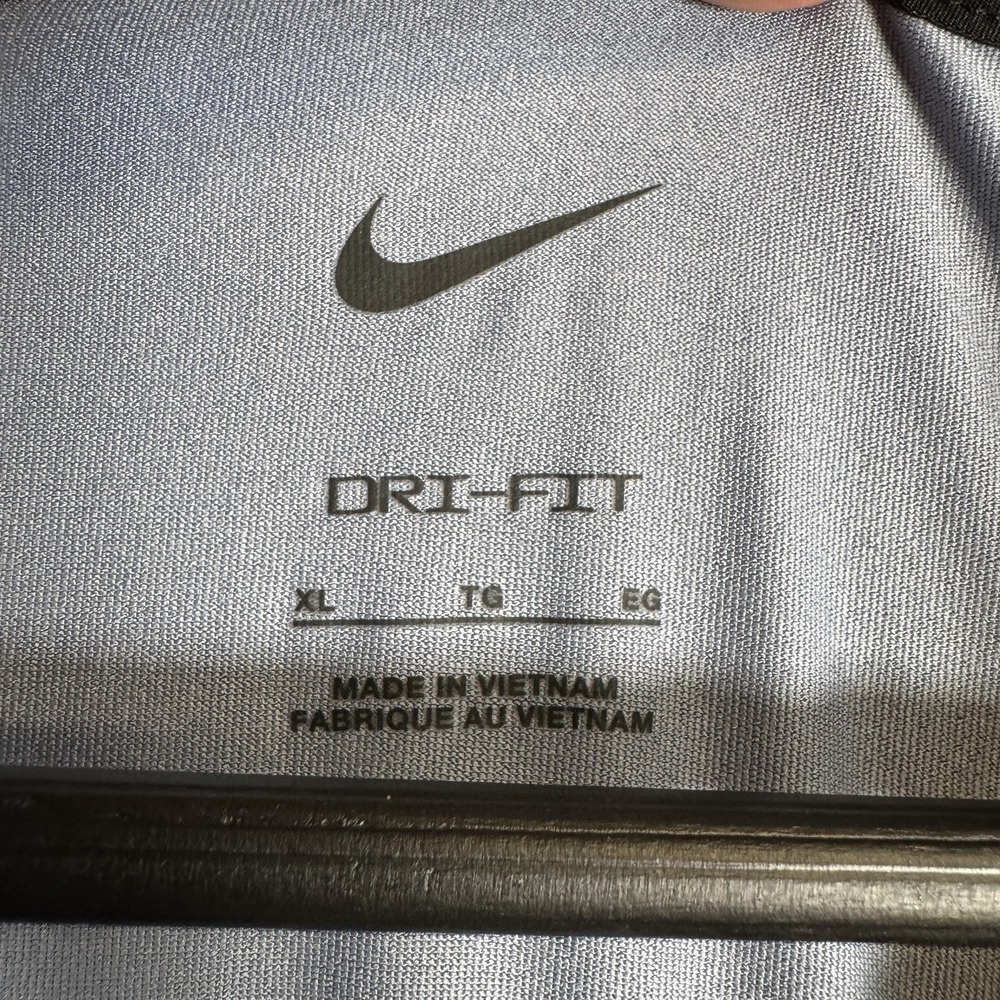 Nike Golf Tour Shirt Men XL Blue Camo Dri-FIT Performance Polo Vented DR5306-493 - Picture 3 of 10